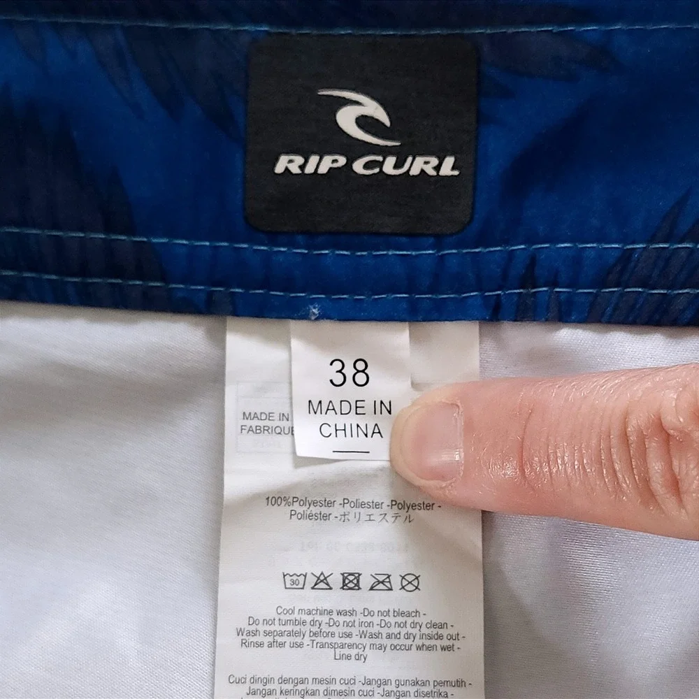 NEW Rip Curl State Park 3.0 Board Shorts Size 38 Striped Tillys Swim Surf